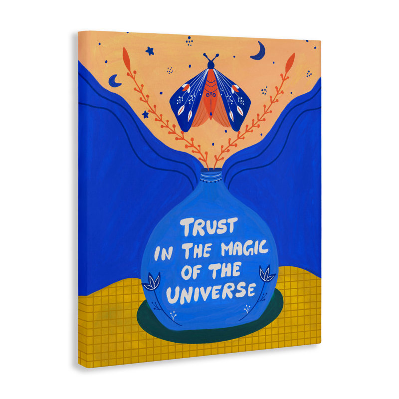 «Trust In Magic Of Universe», conception par Nabeela Rumi, H 40 po x l 30 po