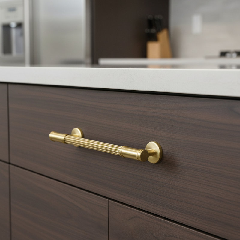 Poignée d'armoire moderne en laiton 6,4 po Redefine Hardware