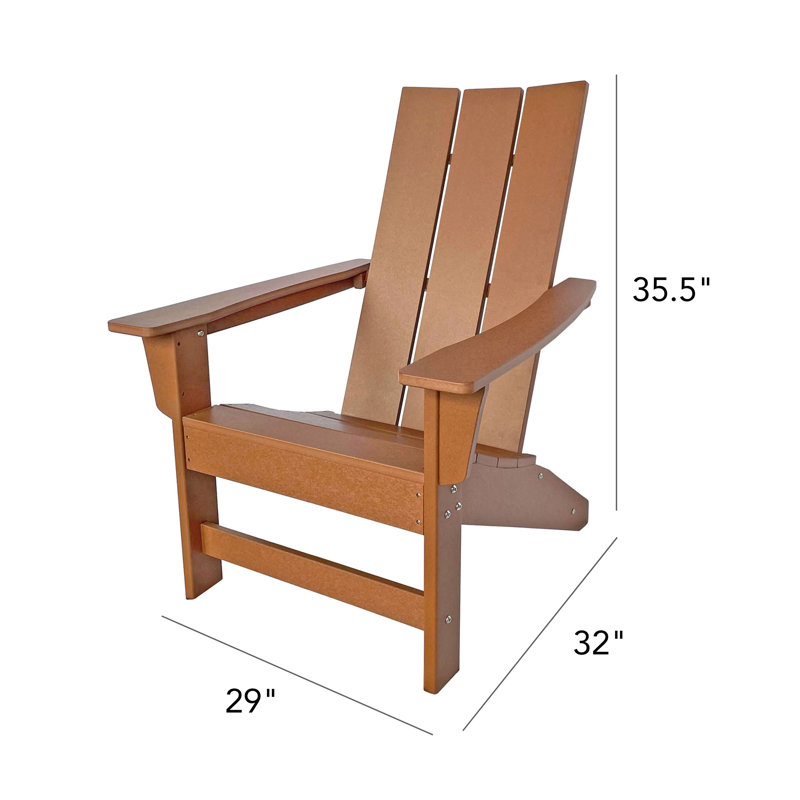 Chaise Adirondack d'extérieur Brazzell, Brun