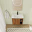 Meuble-lavabo mural 24 po avec comptoir en céramique et porte à fermeture en douceur 24 po