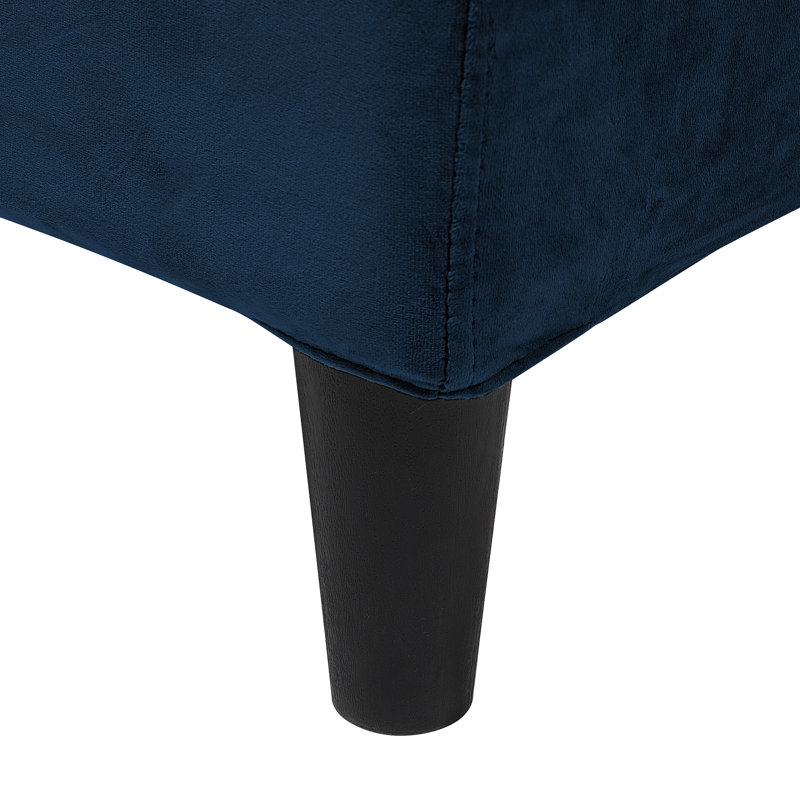 Xzavier Upholstered Bed, Super King (6'), Navy Blue