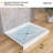Double Threshold Shower Pan Base In White With Center Drain Assembly