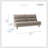 Joneric 74.5'' Modern & Contemporary Textured Fabric Upholstery Convertible Sofa Bed with Seamless Sofa-to-Sleeper Conversion, Exposed Wood Feet-1946676718
