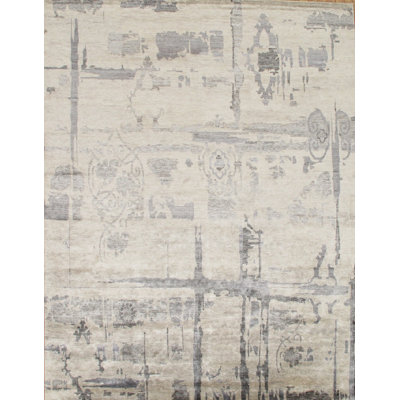 Modern Hand Knotted Abstract Indoor Rug