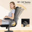 Mesh Office Chair with Flip-Up Armrests and Back Storage Pocket, Adjustable Swivel Computer Chair-1233493390