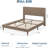 Full Upholstered Platform Bed Frame, Fabric Headboard, Metal Frame with Wooden Slats, Modern Bedroom Use ,Brown-1650802875-1650802874