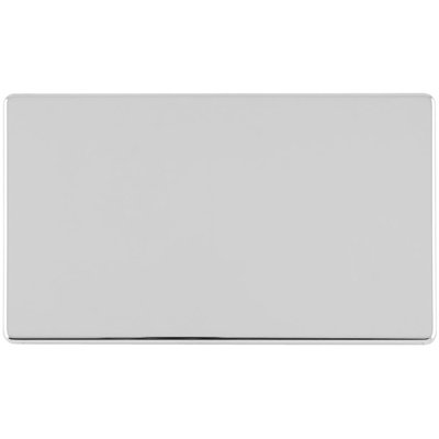 Double SCREWLESS  Blanking Plate Round Edged Wall Box Hole Cover