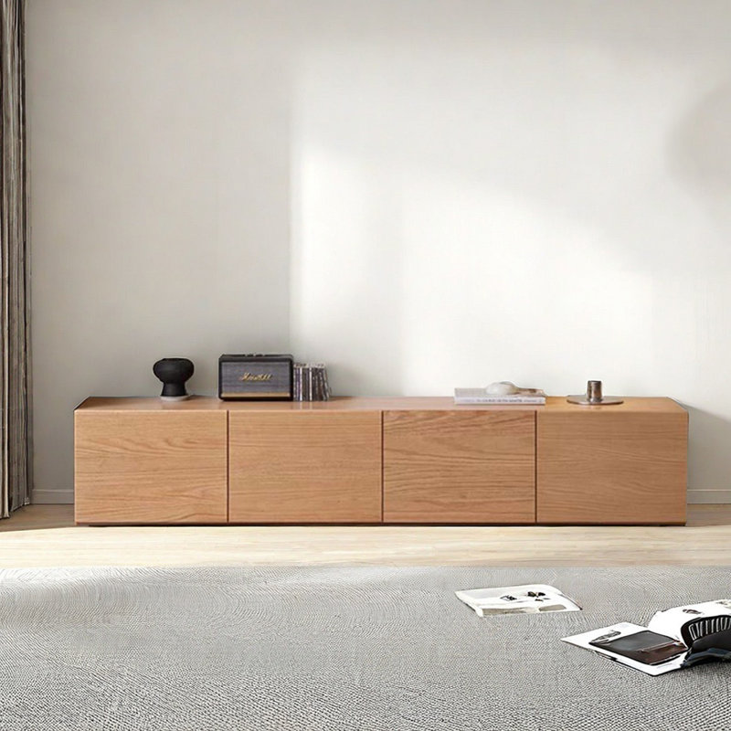 Oak Wood TV Stand, 86.61"