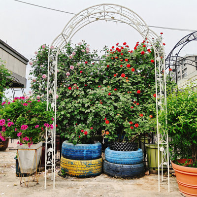 Metal Garden Arch Assemble Freely With 8 Styles Garden Arbor Trellis Climbing Plants Support Rose Arch Outdoor Arch Wedding Arch Party Events Archway