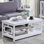 Table basse à 4 pieds avec rangement Carmeline