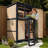 Outdoor Wooden Tool Shed with Locking Door and Interior Shelves-126351038