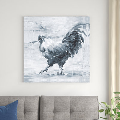«Navy Drippy Chicken», reproduction d'art sur toile tendue