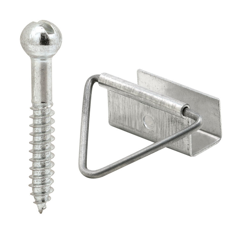 7/16 In. Screen Bottom Latch With Screws, Mill Finish (4-Pack)