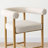 24" Beige Boucle Counter Stool with Arm