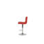 Tabouret de bar en rouge, chrome