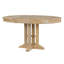 Table de salle à manger ronde extensible Hartwell en bois d'hévéa avec piètement en forme de X-134707190