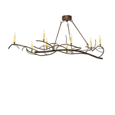 Lustre oblong 60 lumières de 60 po Long Winter Solstice