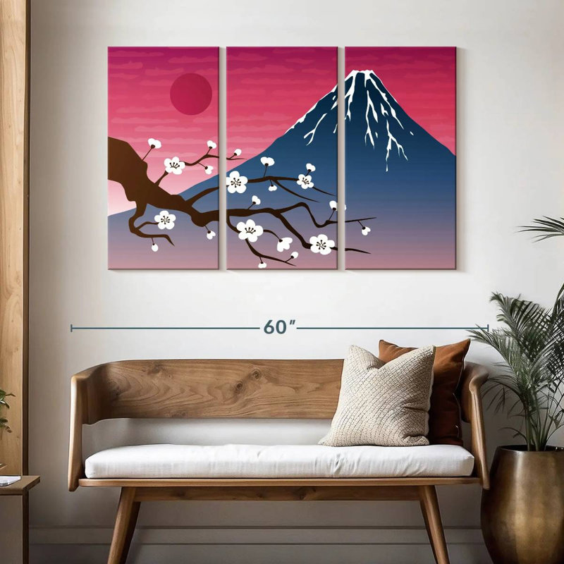 Alvord, Mont Fuji et Sakura, H 32 po x l 50 po