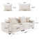 Makassar 89.37'' Chenille Square Armrest Couch Sofa