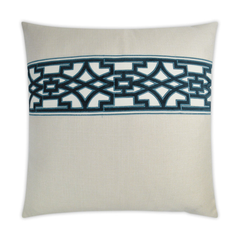 Lyon Pillow Cover & Insert, Square 24", Pearl
