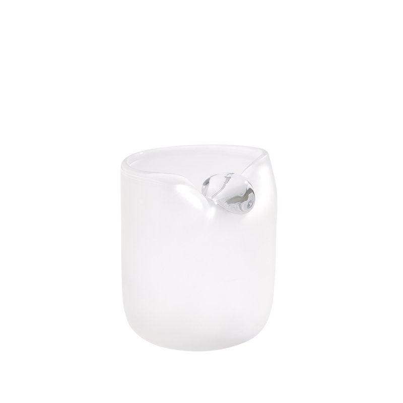 Poise Vase, 8" H x 6.5" W x 6.5" D, White