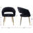 18.9'' H Velvet Upholstered Armchair-2069701953