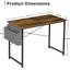 Bureau d'ordinateur, table d'écriture, table de travail de style simple et moderne avec sac de rangement