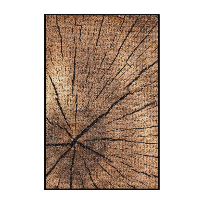 Tapis brun Wooden Textures, Rectangle 5 pi x 7 pi