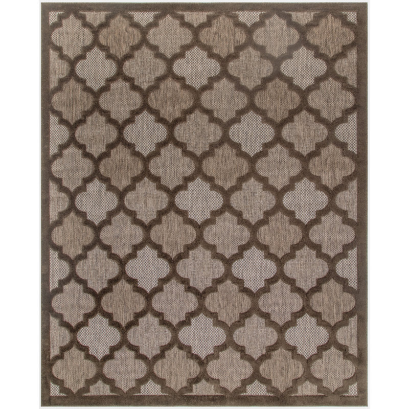 Moung Trellis Indoor/Outdoor Area Rug, Rectangle 9' x 12'
