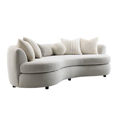 Boucle beige - coussins décoratifs, coussins en mousse, cadre en bois pour l'élégance avec fauteuil inclinable électrique 3, rembourré, fabrication en bois de luxe