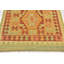 Tapis en laine rouge 3 pi x 4 pi 10 po one-of-kind à la main noué la new age Elland
