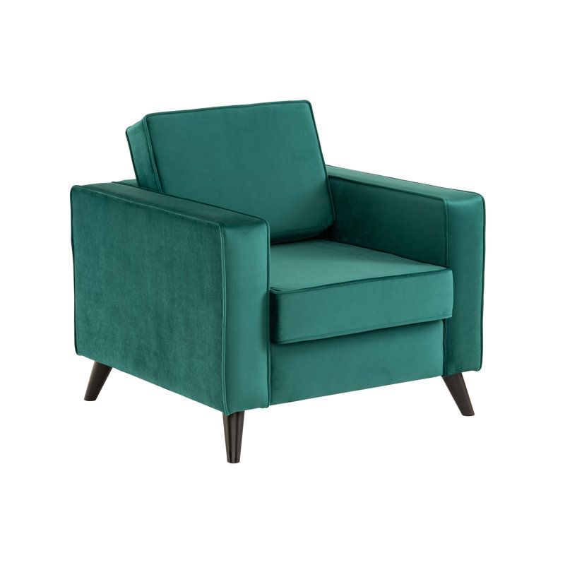 Esden Velvet Armchair, Green