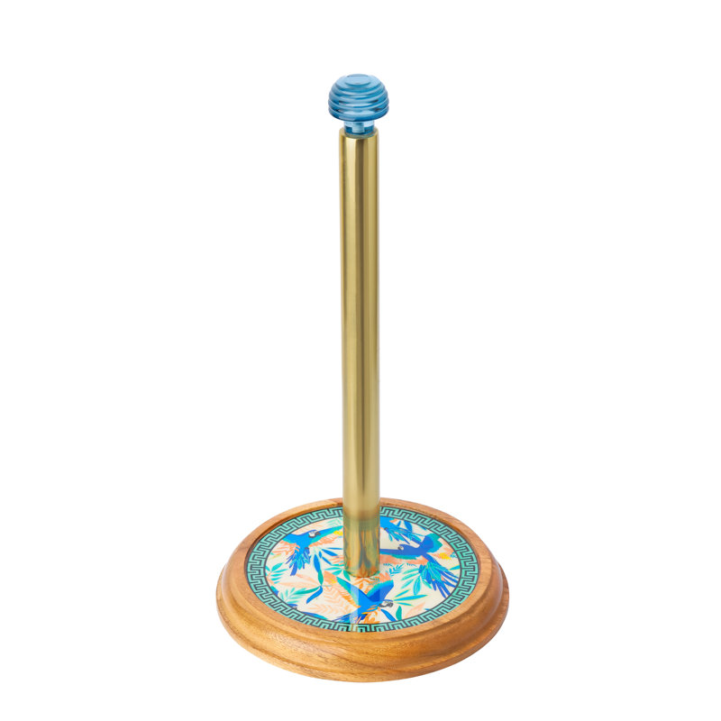 Tropical Aviary Enamel Paper Towel Holder
