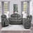 Classic Brownish Gray 1Pc Reclining Chair Plush Comfort Pillow-Top Arms Vertical Tufting Solid Wood Transitional Living Room Furniture-1313034394-1313034392