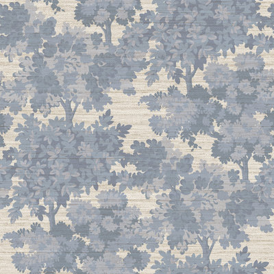 Canopy Toile Faux Grasscloth Peel and Stick Wallpaper