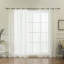 Paire de rideaux semi-transparents avec œillets Attell-23188759-23188756