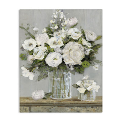 " Country White Floral Scene " by Sally Swatland