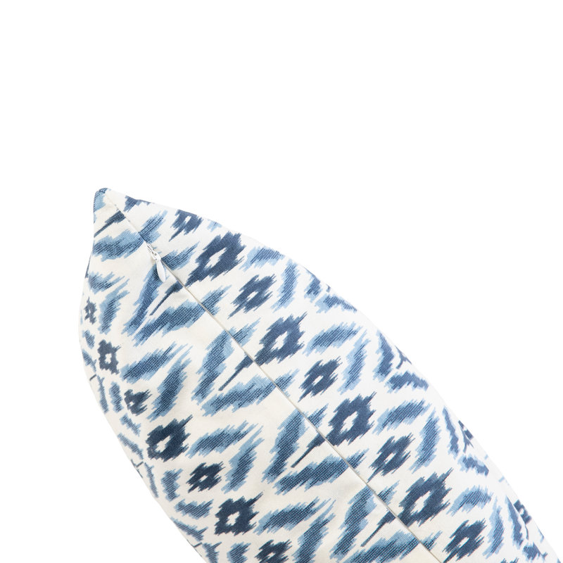 Ikat Cotton Reversible Throw Pillow, 20" x 20"
