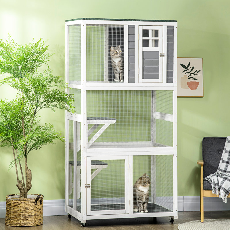 Maison d'extérieur en bois pour chat