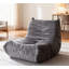 Chaise d'appoint de luxe capitonnée à boutons capitonnés gris, mobilier de salon 1pc