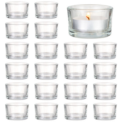 24 Piece Glass Tealight Holder Set