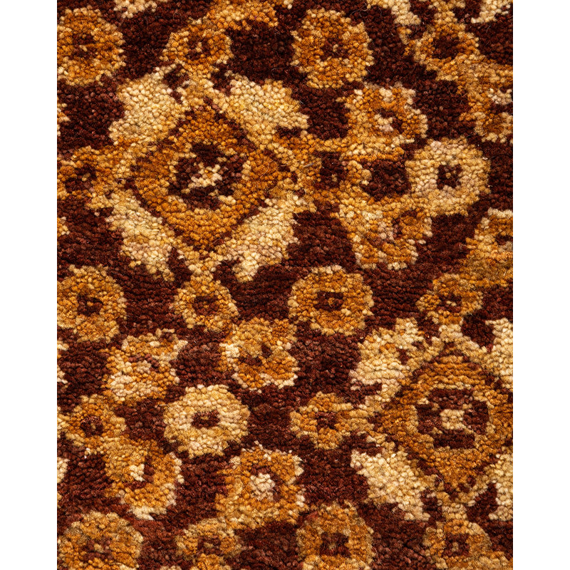 One-of-a-Kind 9' 2" X 12' 1" 2010s Wool Area Rug in Brown