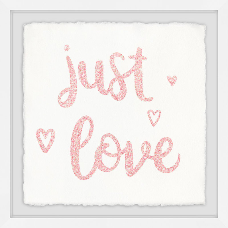 «Just Love II», reproduction encadrée, H 24 po x l 24 po x P 1,5 po