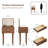 Solid Wood Vanity Set with Stool, Flip Top Mirror, Adjustable Lights and Glass Tabletop-2036865177