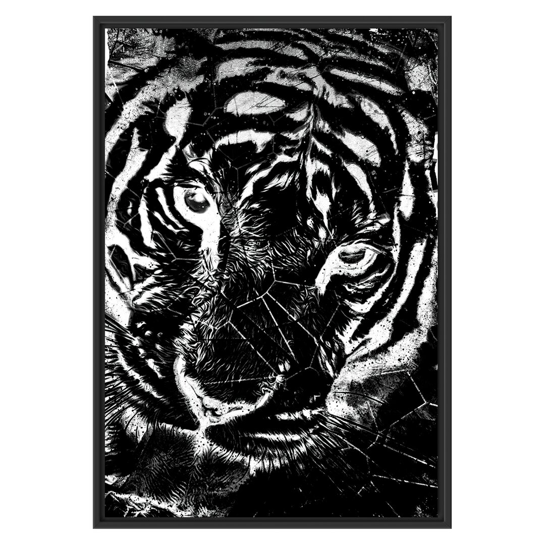 Gerahmtes Wandbild Tigers-vibe negative NEGATIV