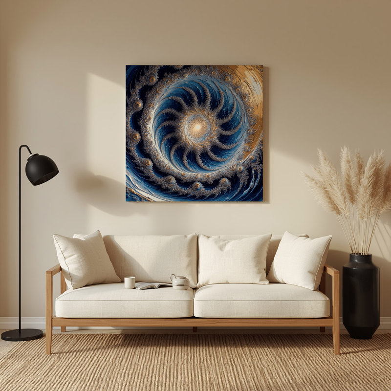 Art mural en métal gris, H 192 po x l 192 po x P 0,05 po