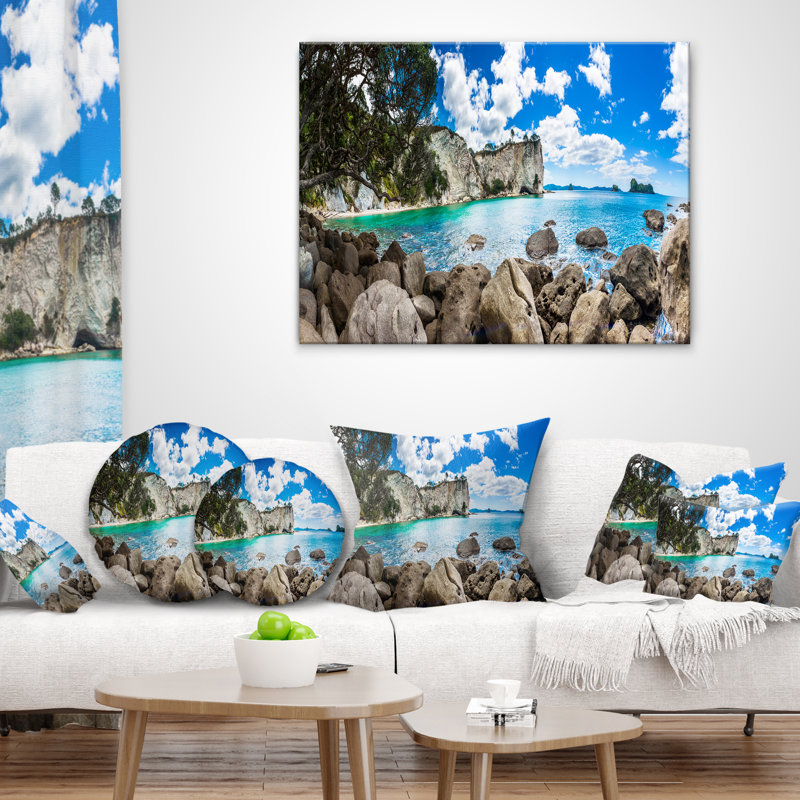 Coussin Nestor Notabilis Kea Panorama - Sea & Shore, 16 po x 1 po, Coussin décoratif