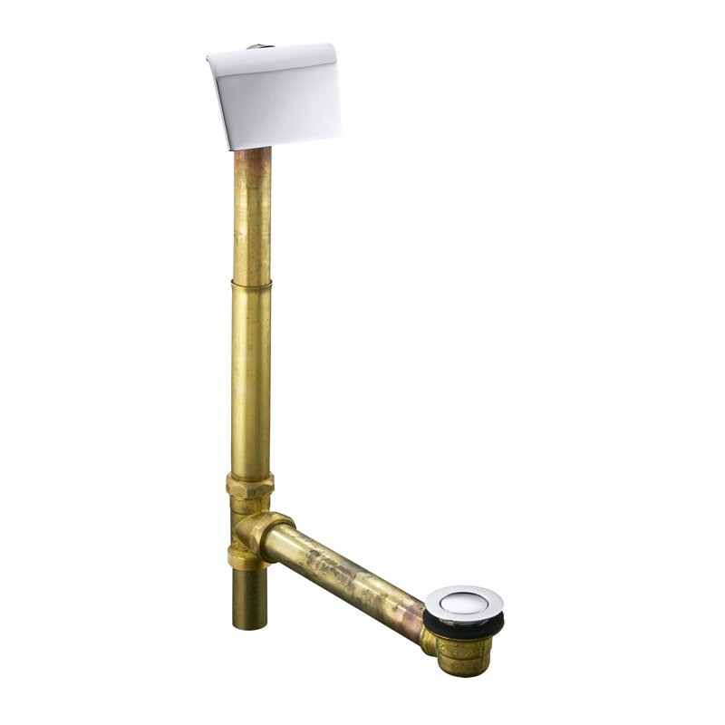 Clearflo Leg Tub Drain with Overflow, Polished Chrome