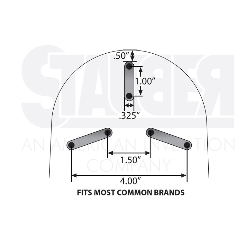 Pales de remplacement en acrylique transparent pour ventilateurs de 52 po à 3 trous (ensemble de 5) par Stauber Best