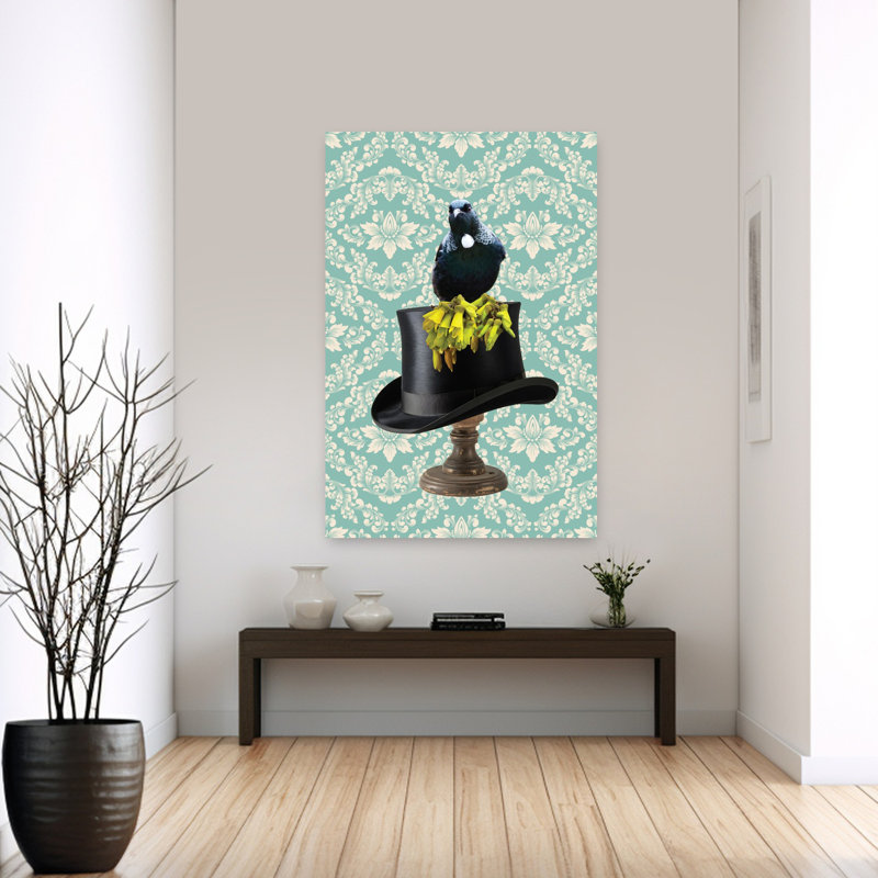 Art mural mural fantaisiste avec chapeau haut de forme fantaisiste Tui, 60" H x 40" W